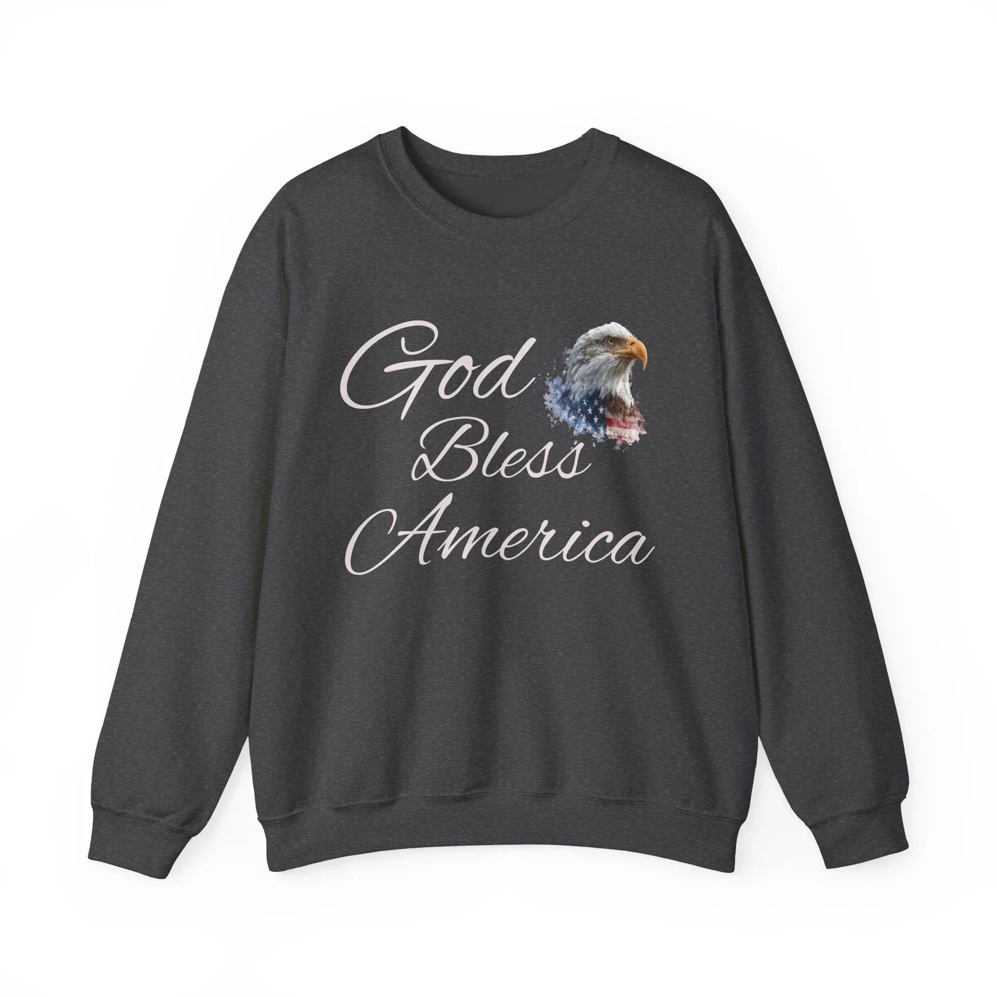 God Bless America eagle graphic Sweatshirt | patriotic USA flag-inspired design - 250 USA Celebration