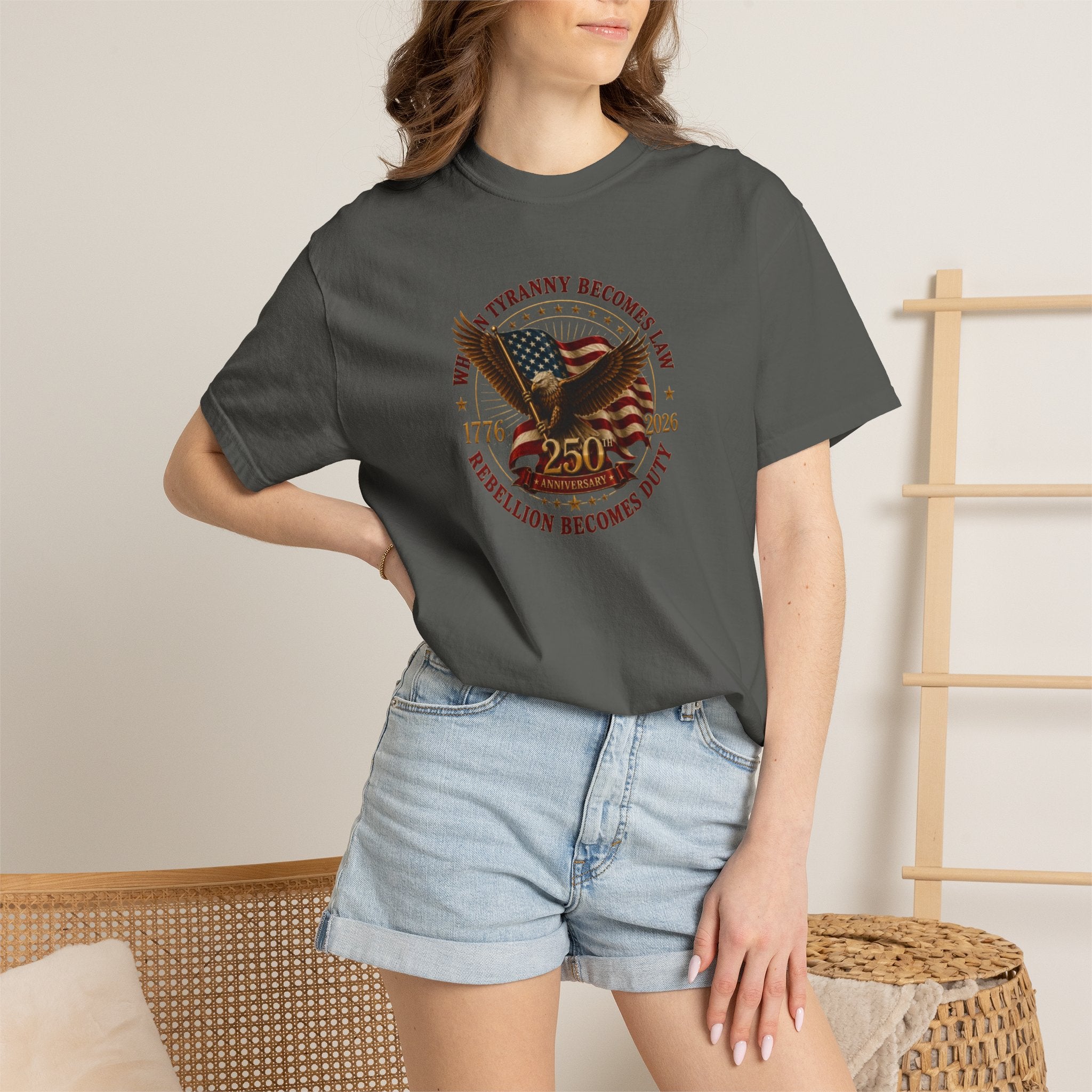 Official 250th USA Tyranny Becomes Law Patriotic Tee