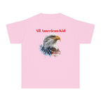 Youth T-Shirt — "All American Kid" Bald Eagle Flag Design