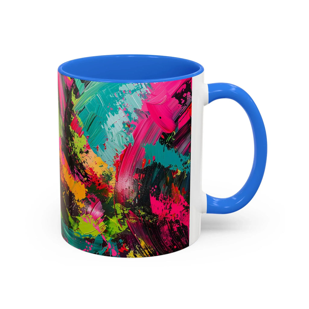 Abstract Colorful Brushstroke Mug | 11oz 15oz Ceramic - 250 USA Celebration
