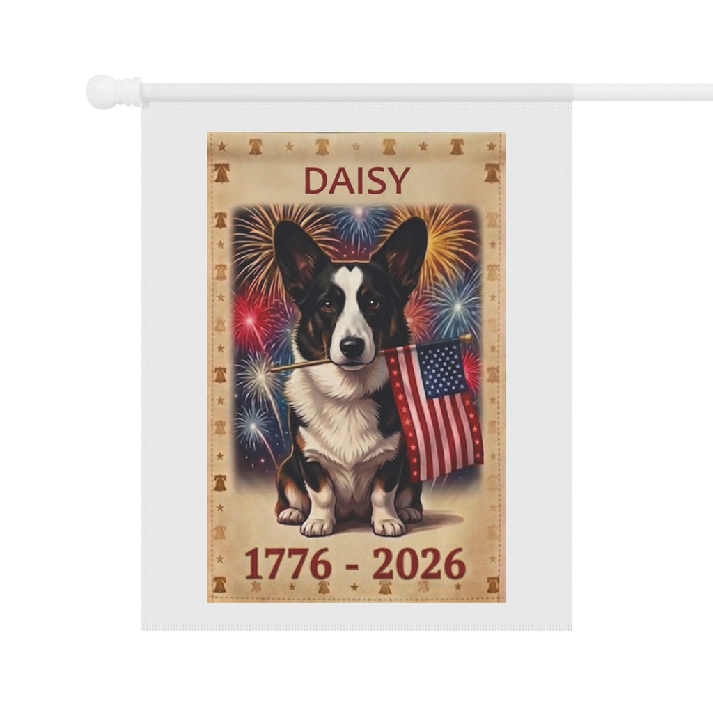 Custom AI Pet Hero Patriotic Garden Flag 1776-2026