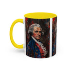 Historical Portrait Accent Mug — Patriotic Vintage-Style Coffee Cup