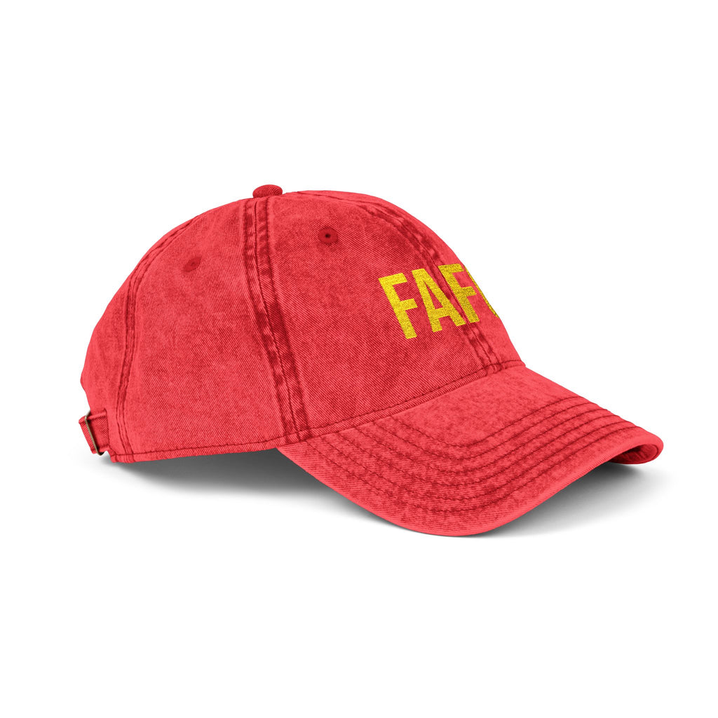Vintage Embroidered Cap — FAFO Distressed Baseball Hat