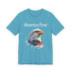 America First Eagle T-Shirt – Patriotic Bald Eagle Tee