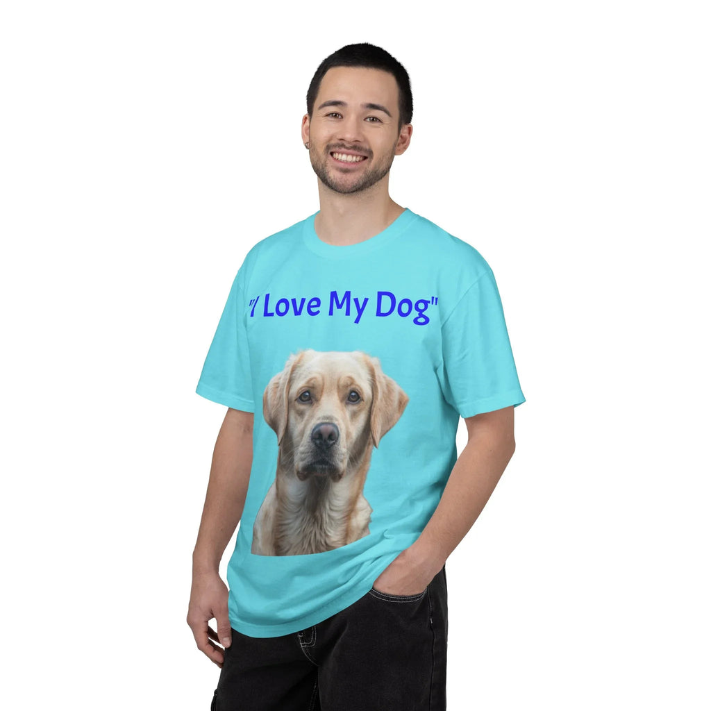 I Love My Dog Labrador Portrait T-shirt | Dog Lover Tee - 250 USA Celebration