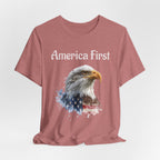 America First Eagle T-Shirt – Patriotic Bald Eagle Tee