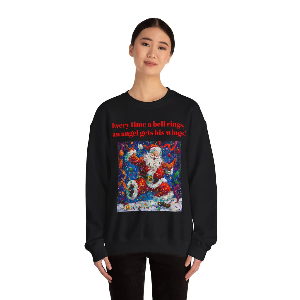 Festive Angel Sweatshirt, Cozy Holiday Crewneck, Christmas Apparel, Unique Gift, Winter Fashion - 250 USA Celebration