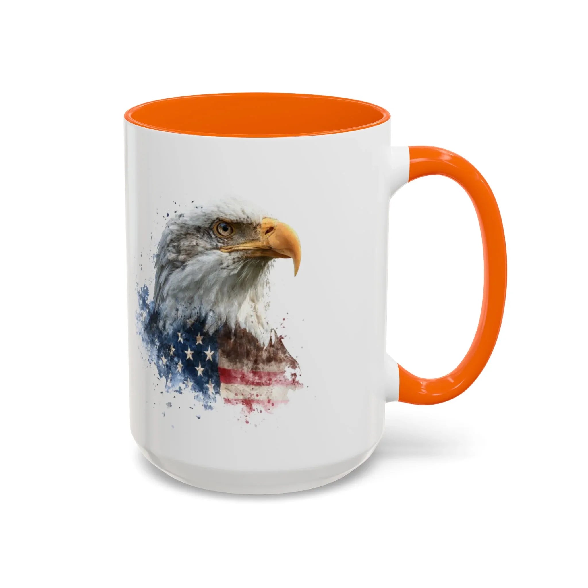 American Bald Eagle watercolor, Coffee Mug | Patriotic flag design - 250 USA Celebration