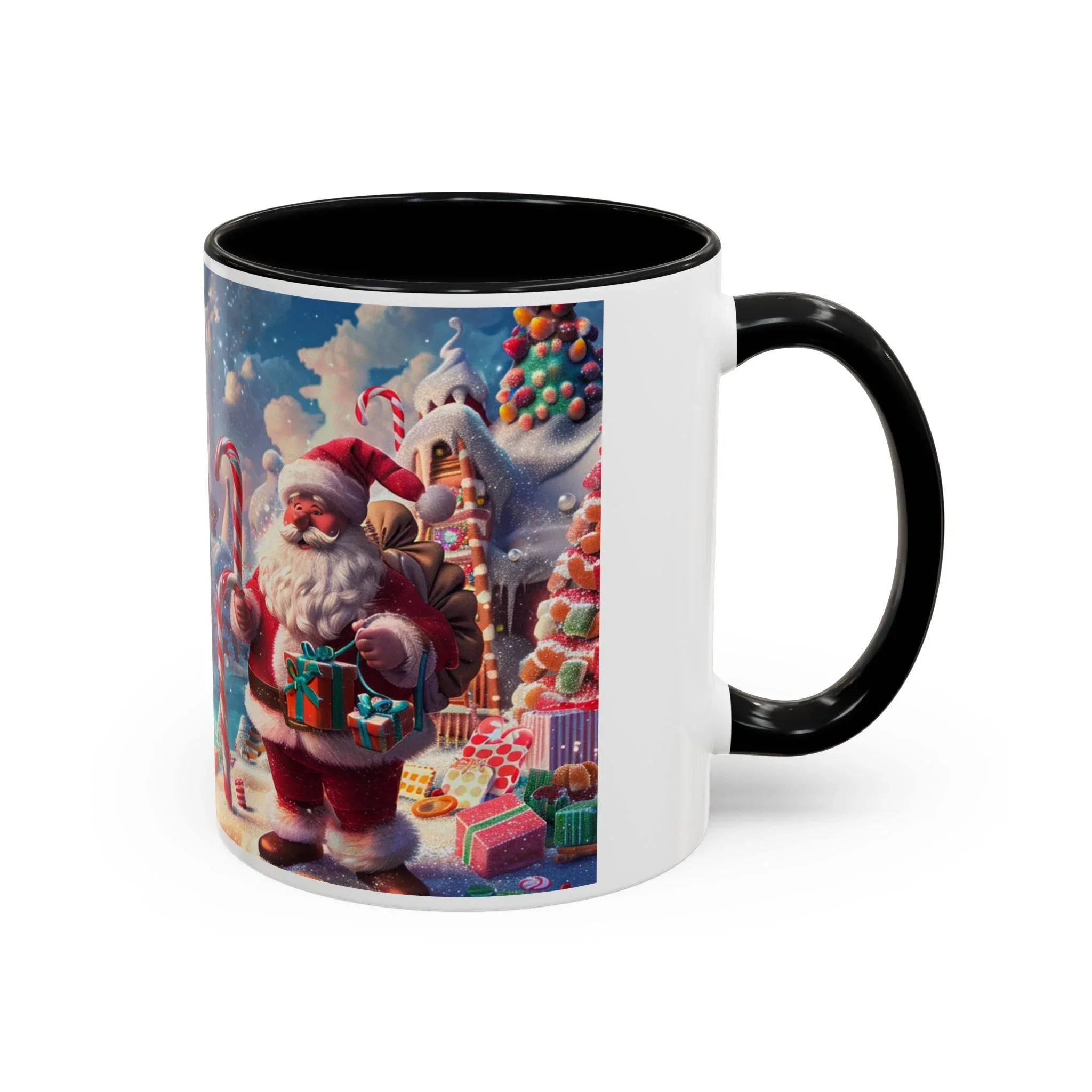 Festive Santa Accent Coffee Mug, Christmas Gift, Holiday Decor, Winter Wonderland, Hot Cocoa Mug, Seasonal Drinkware - 250 USA Celebration