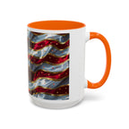 Patriotic American Flag Accent Coffee Mug (11/15oz)