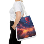 Romantic Heart Tote Bag, Date Nights, Valentine's Day, Travel, Valentine's Day Women's Merchandise, Cute Love Apparel, Valentine's Gifts, - 250 USA Celebration