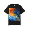 Colorful Abstract Swirl T-Shirt, psychedelic design blooms with surreal depth, blending free-flowing lines and bold swirls - 250 USA Celebration