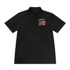Patriotic "America First" Men's Sport Polo — American Flag Chest Logo