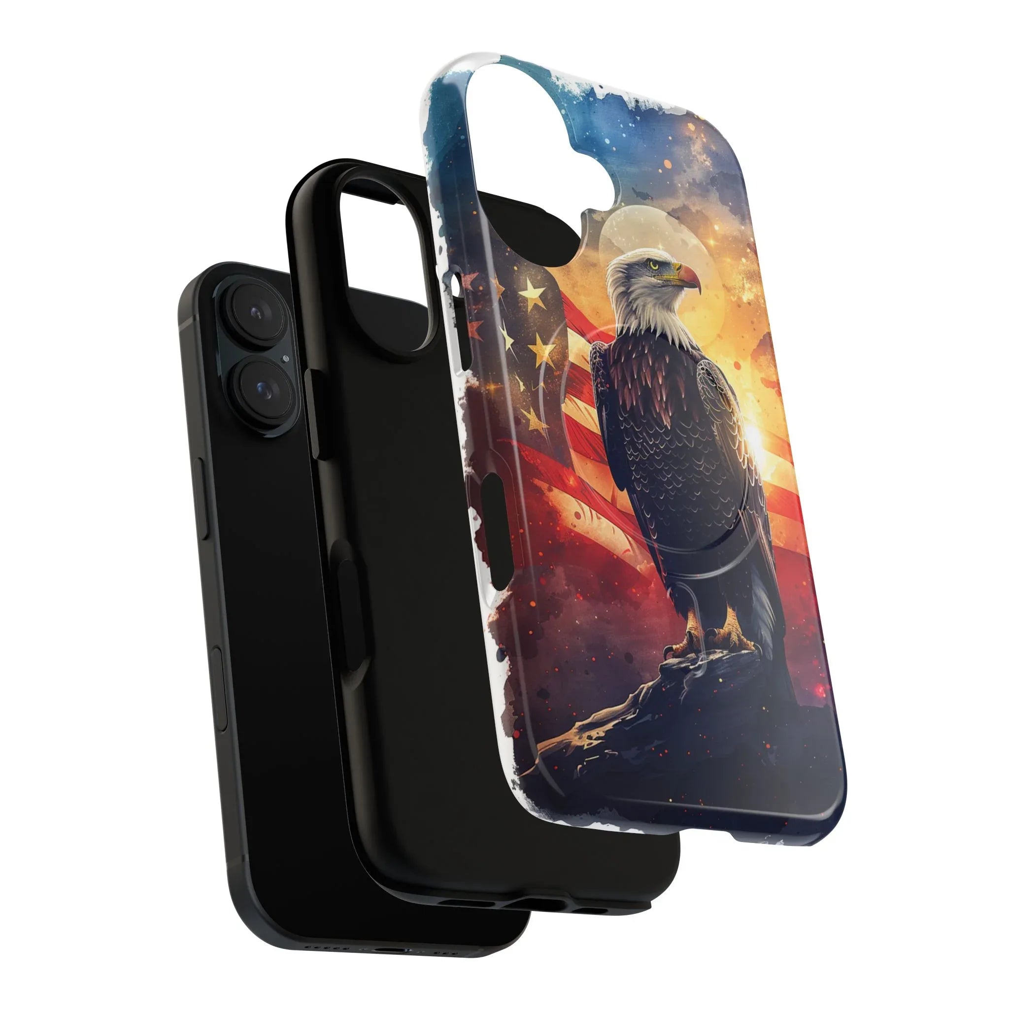 Patriotic Eagle Magnetic Phone Case, Tough Phone Covers, Americana Gifts, Unique Cell Phone Case, Fourth of July, Veterans Day - 250 USA Celebration