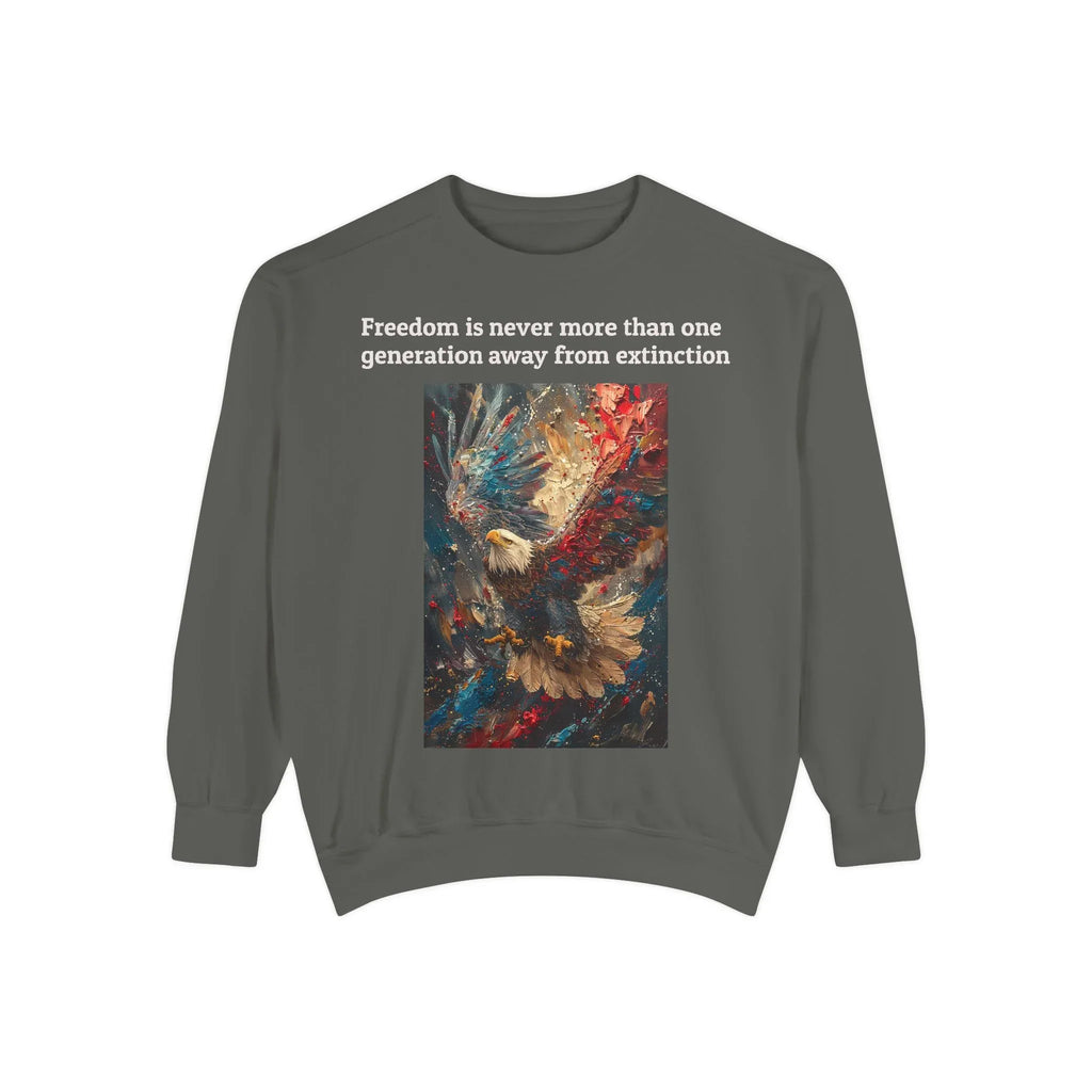 Patriotic Sweatshirt, American Flag, Eagle & Fireworks Design, Freedom Quote, 4th of July Shirt, Independence Day Apparel, Memorial Day - 250 USA Celebration