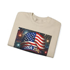 USA 250 American Flag Sweatshirt | 250th United States Celebration - 250 USA Celebration