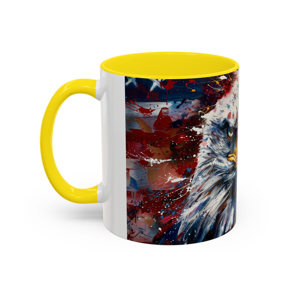 Patriotic Eagle Coffee Mug - Bold American Bald Eagle Art (11/15oz)