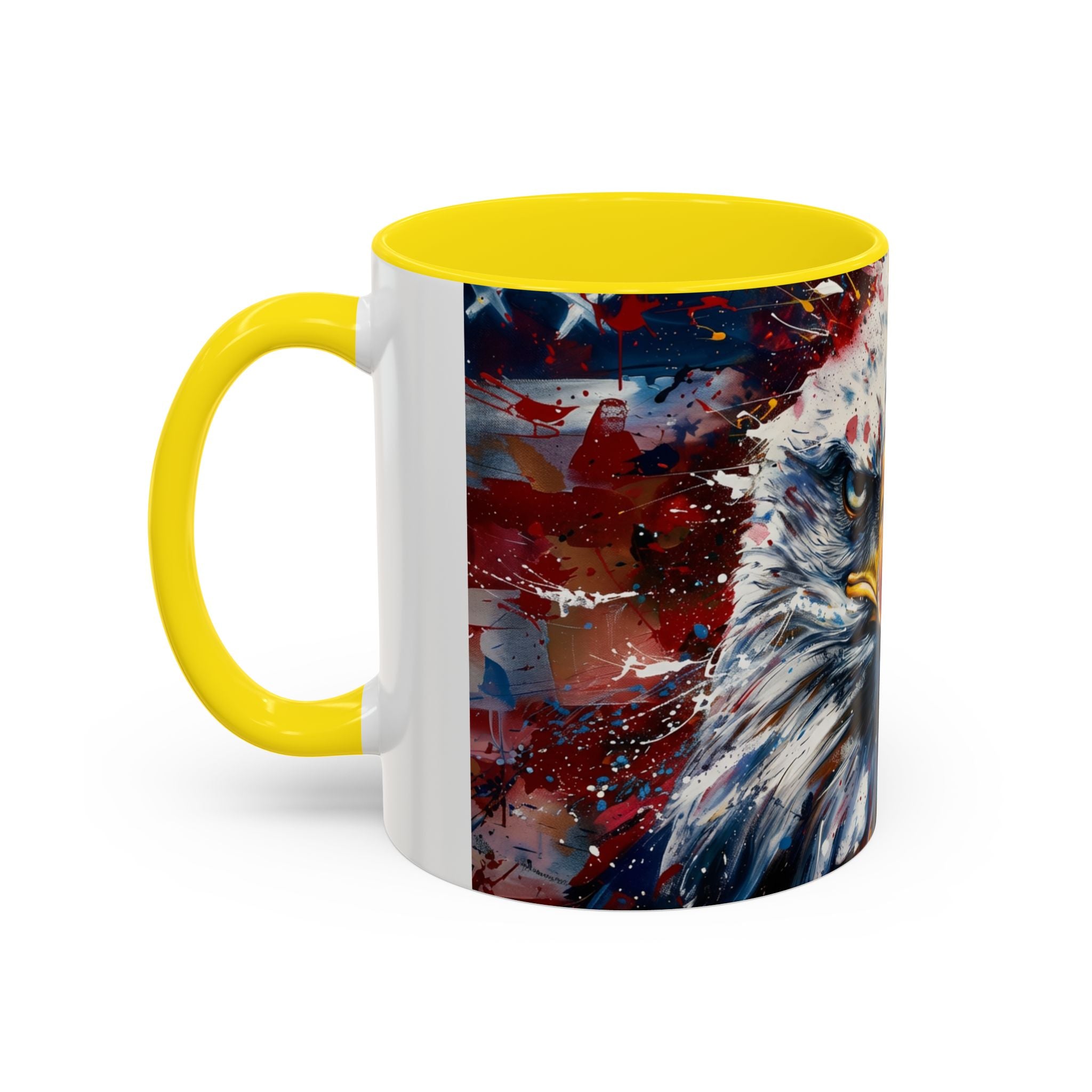 Patriotic Eagle Coffee Mug - Bold American Bald Eagle Art (11/15oz)