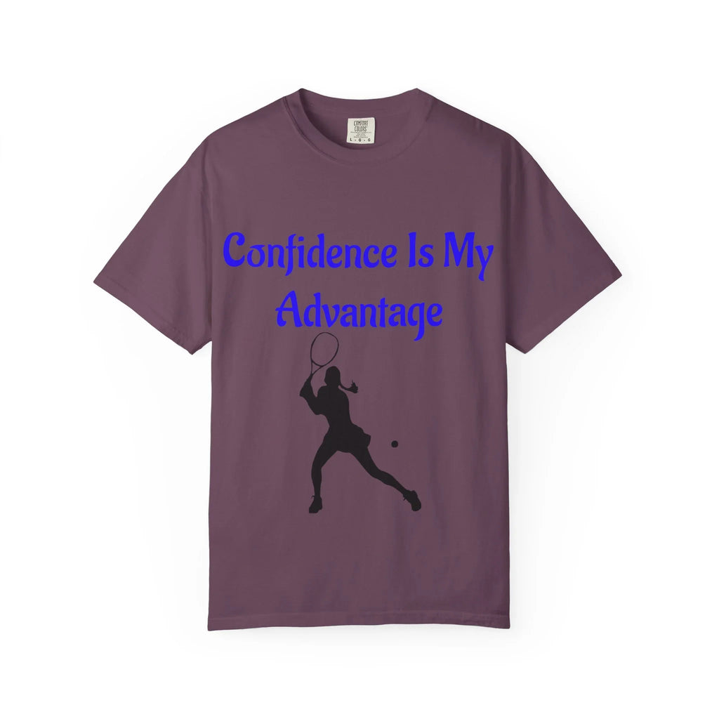 Confidence Is My Advantage Tennis Player T-Shirt | Tennis Quote Tee - 250 USA Celebration