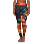 Patriotic Eagle High-Waist Yoga Leggings — American Flag Athletic Leggings