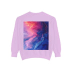 Hyper Bloom Fracture: Psychedelic tee with shattering florals in electric turquoise & magenta flares. Unisex trippy festival flair! - 250 USA Celebration