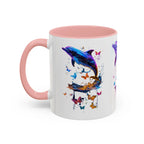 Y2K Chrome Dolphin Flaming Hoop Mug | Holographic Neon Dolphin Coffee Cup - 250 USA Celebration