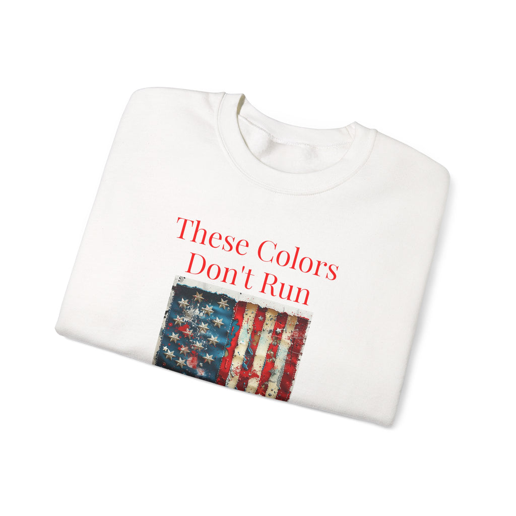 Patriotic Vintage Crewneck Sweatshirt, USA Flag Design, Unisex Sweatshirt, Cozy Apparel for Independence Day, Gift for Veterans