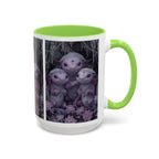 Purple Axolotl Trio Mug | Cute Amphibian Art Ceramic Coffee Cup - 250 USA Celebration
