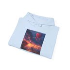 Romantic Sunset Hoodie with Hot Air Balloon, Unisex Sweatshirt for Valentines Day, Valentine's Day T-Shirts, Personalized Valentine's Gifts - 250 USA Celebration