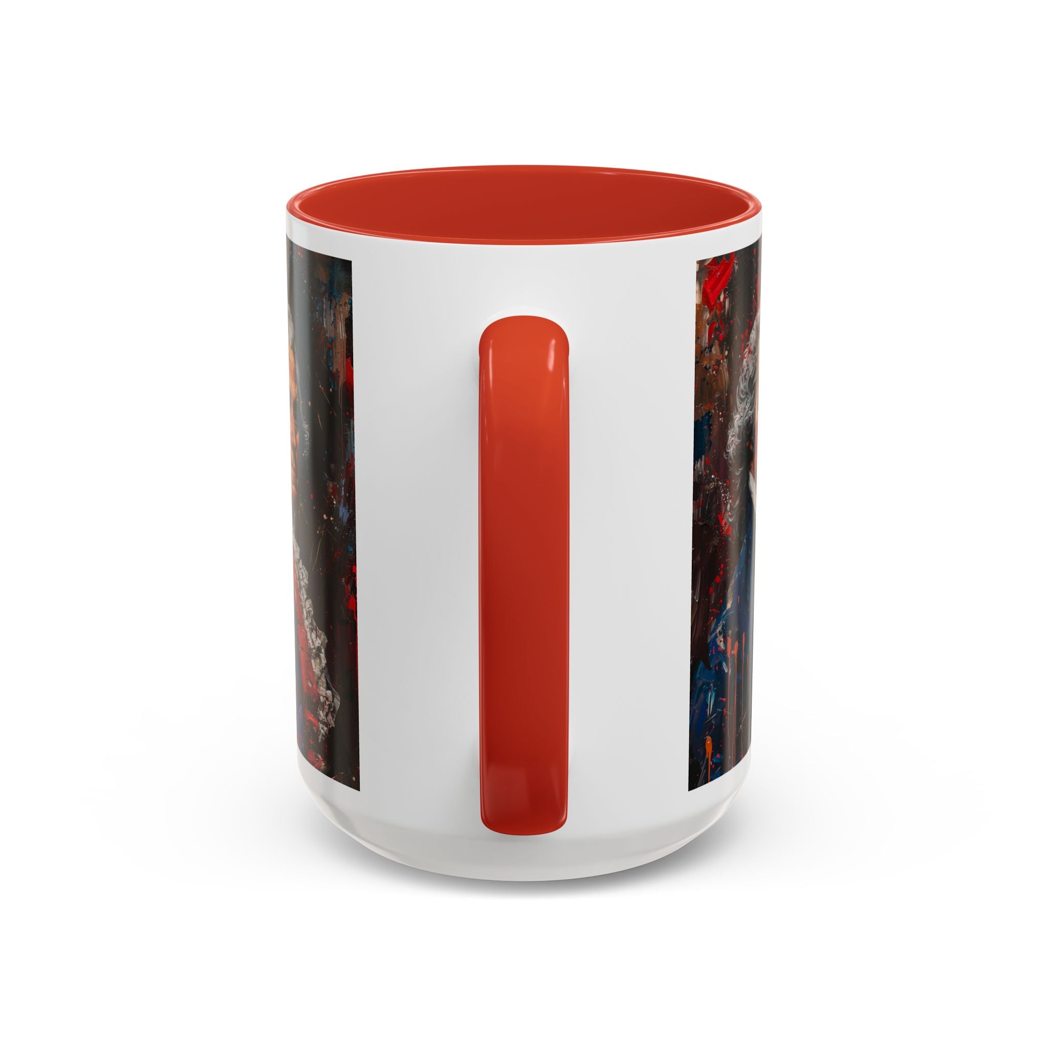 Historical Portrait Accent Mug — Patriotic Vintage-Style Coffee Cup