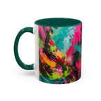 Abstract Colorful Brushstroke Mug | 11oz 15oz Ceramic - 250 USA Celebration