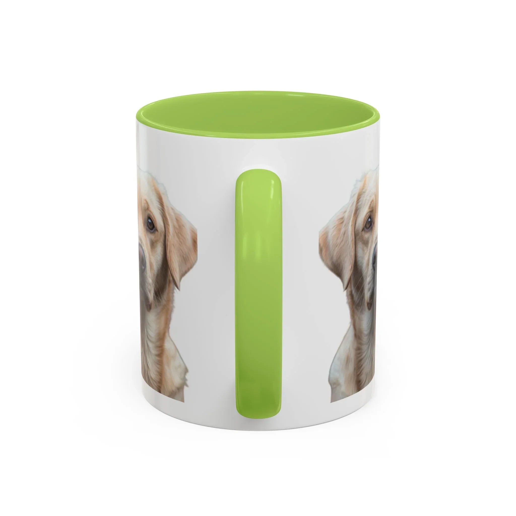 Soulful Labrador Portrait Accent Coffee Mug, Cute Dog Face Ceramic Mug - 250 USA Celebration