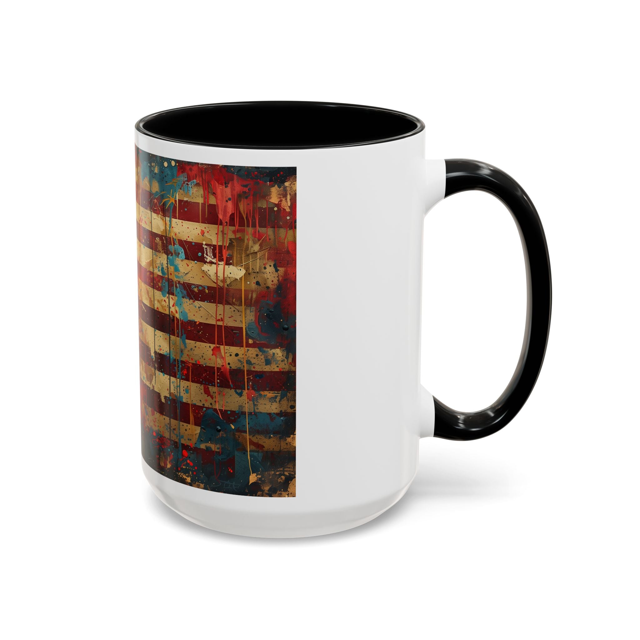 Liberty Statue American Flag Coffee Mug — Patriotic Vintage Accent Mug (11/15oz)