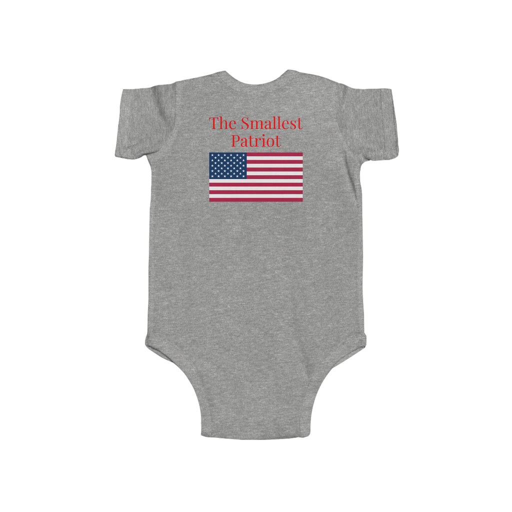 Infant Bodysuit - "All American Baby" / "The Smallest Patriot" Patriotic Eagle & Flag Onesie