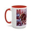 Coffee Mug, Festive Santa in Candy Wonderland, 11oz, 15oz, Tim Burton Style, Whimsical Holiday Cup, Christmas Gift, Hot Cocoa Mug - 250 USA Celebration