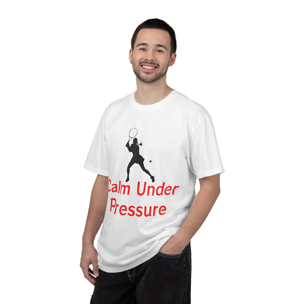 Calm Under Pressure Tennis Player T-shirt | Tennis Graphic Tee - 250 USA Celebration