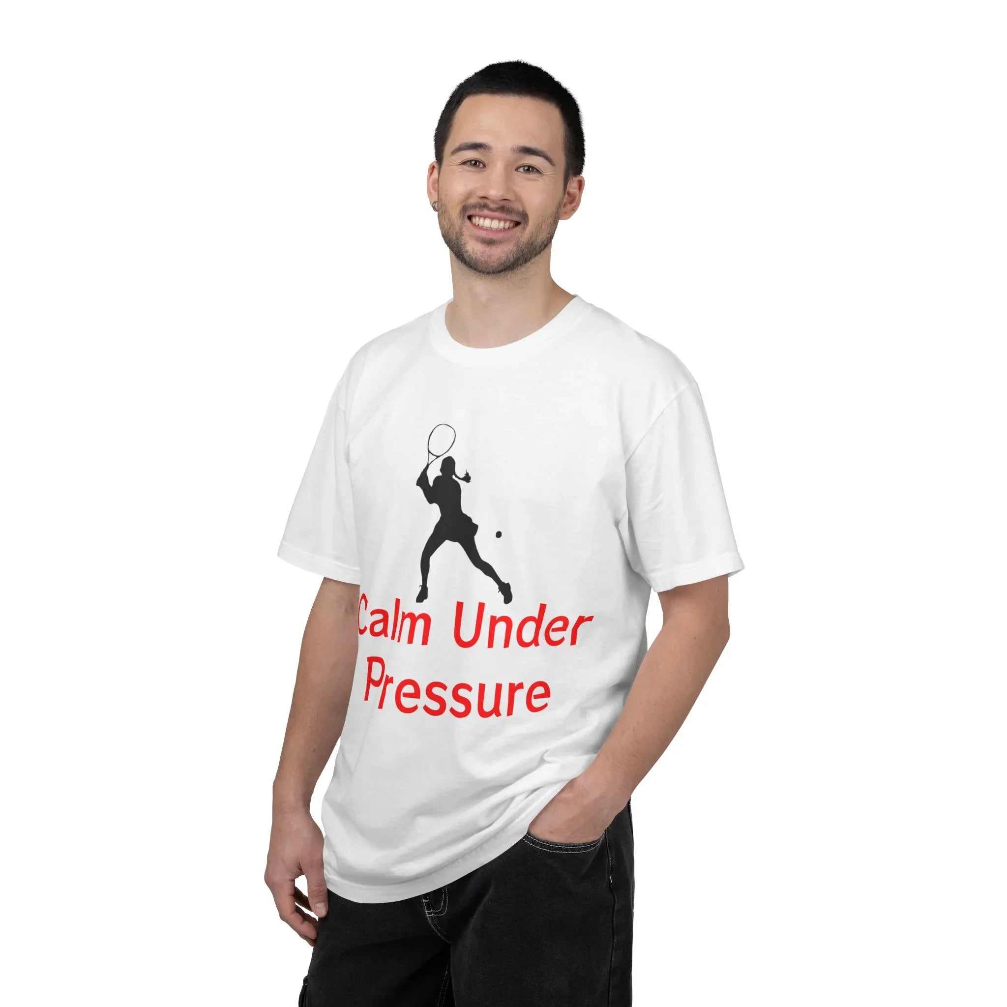 Calm Under Pressure Tennis Player T-shirt | Tennis Graphic Tee - 250 USA Celebration
