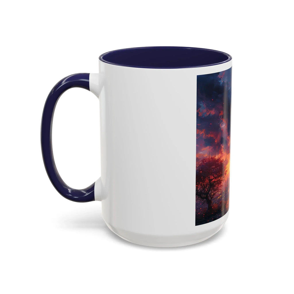 Romantic Sunset Coffee Mug, Love Gift Couples, Heart Design, Cozy Gift for Friends, Coffee Lover Gift, Valentine's Day Women's Merchandise - 250 USA Celebration