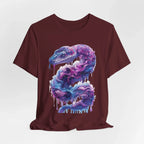 Psychedelic Rainbow Ouroboros Tee | Galaxy Fractal Mushroom Snake - 250 USA Celebration