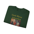 America 250: "God Bless America" Abstract Oil Eagle Hoodie - Patriotic Art Sweatshirt - God Bless America Unisex Crewneck, Gifts for Veterans, Fourth of July Apparel, Comfy Everyday Wear, Perfect...