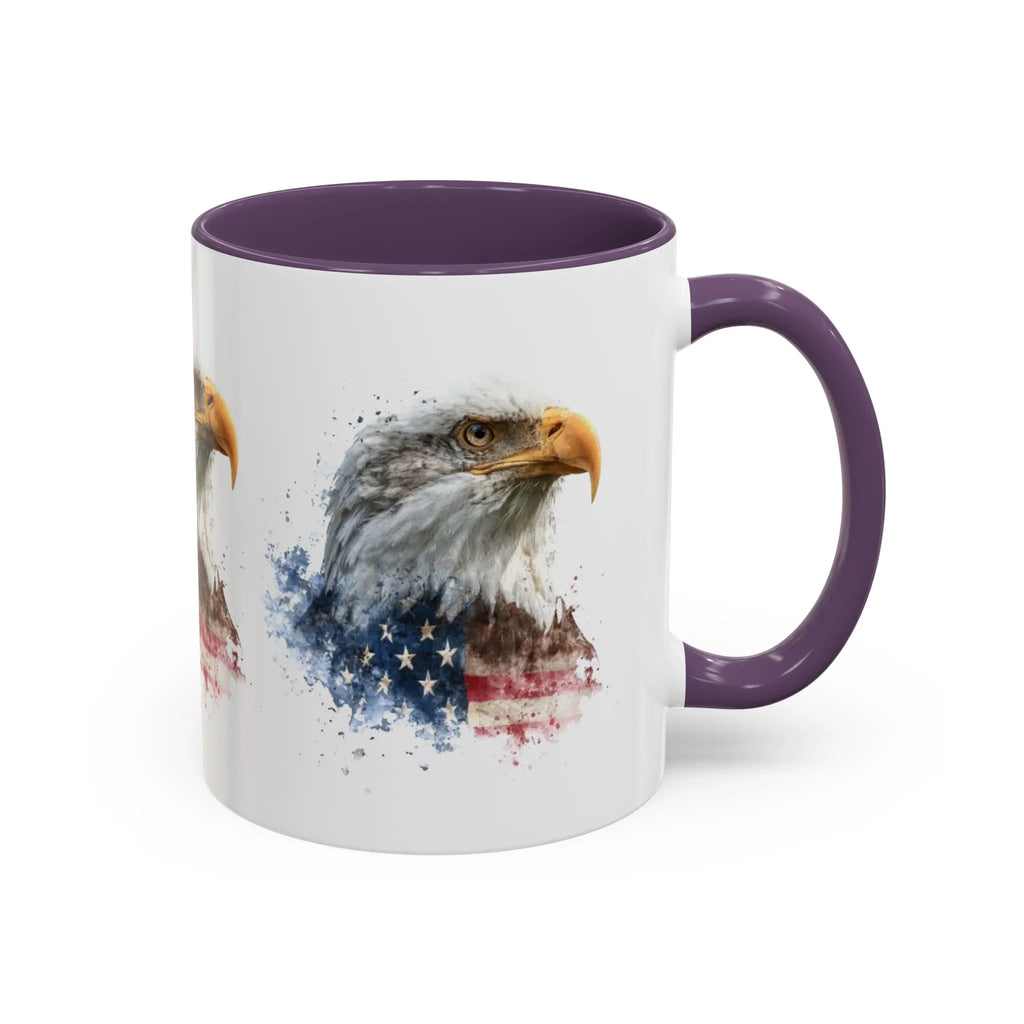 American Flag Bald Eagle Mug | Accent Coffee Mug - 250 USA Celebration