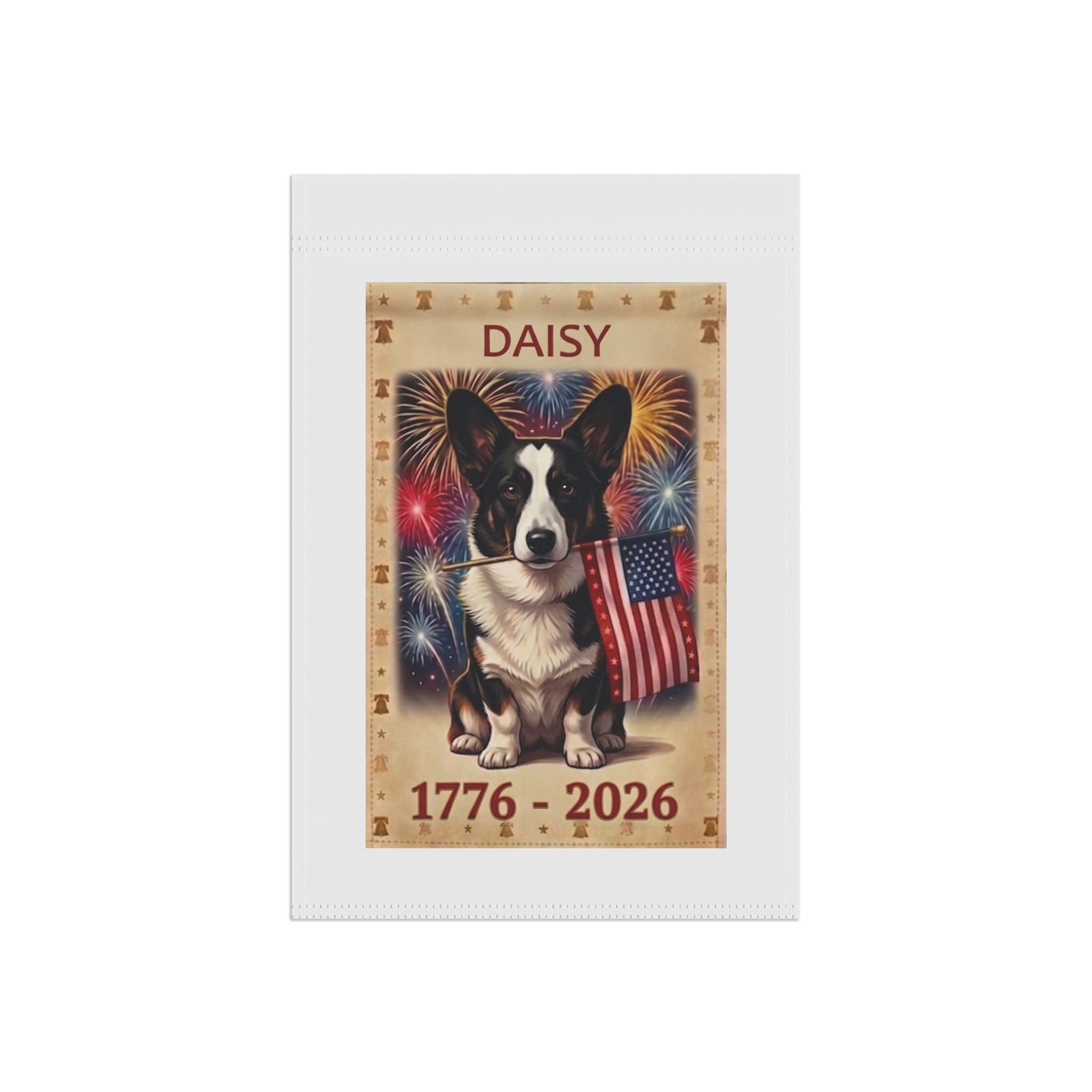 Custom AI Pet Hero Patriotic Garden Flag 1776-2026