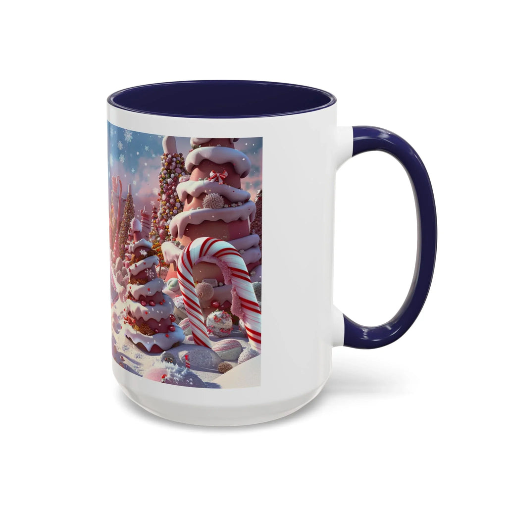 Coffee Mug, Festive Santa in Candy Wonderland, 11oz, 15oz, Tim Burton Style, Whimsical Holiday Cup, Christmas Gift, Hot Cocoa Mug - 250 USA Celebration