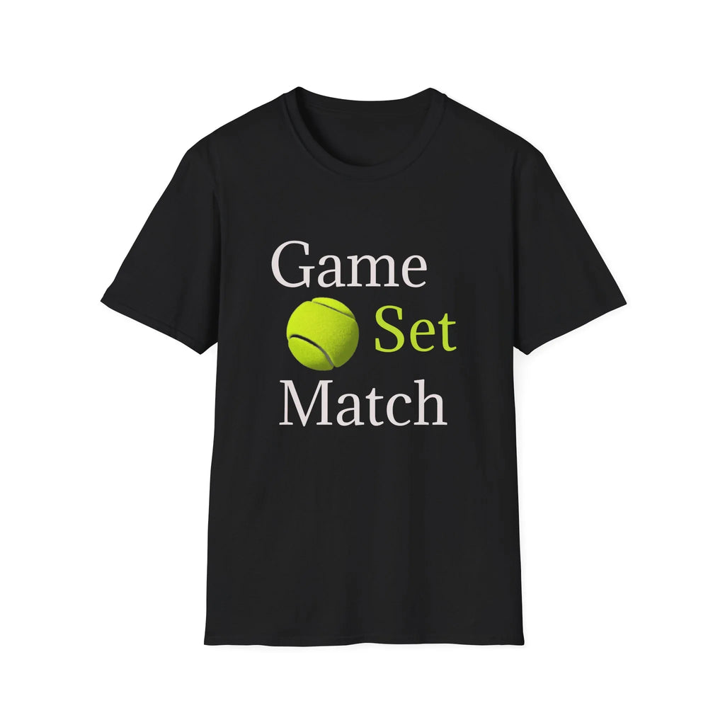 Game Set Match T-Shirt | Tennis Ball Graphic Tee - 250 USA Celebration