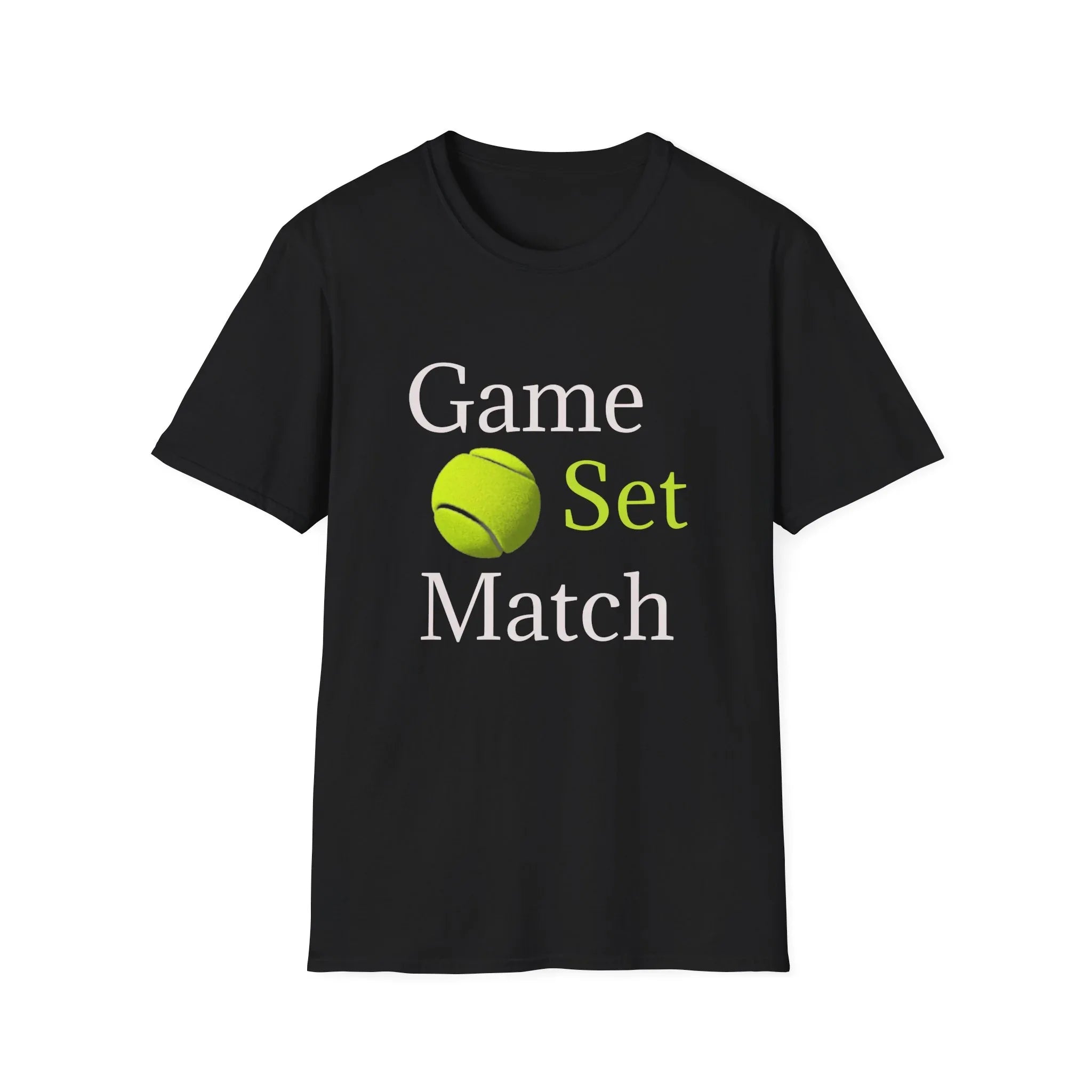 Game Set Match T-Shirt | Tennis Ball Graphic Tee - 250 USA Celebration