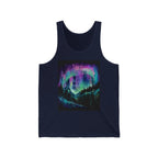 Aurora Borealis Tank top Northern Lights Night Sky, abstract art t-shirt, abstract graphic tee women, girls abstract shirt, modern abstract - 250 USA Celebration