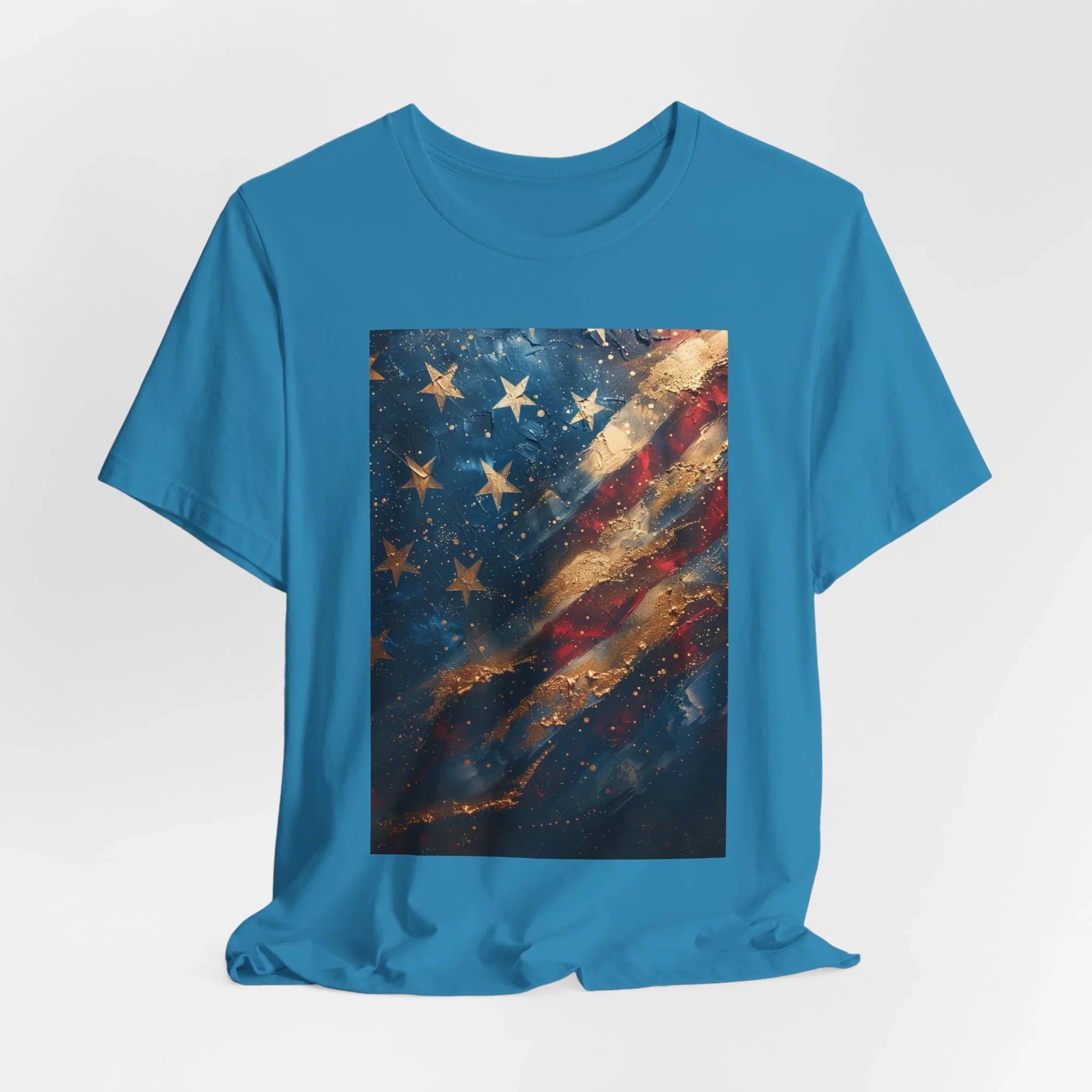 Patriotic Short Sleeve Tee, Unisex Casual Wear, Fourth of July Shirt, Independence Day Gift, Amercan Flag T-Shirt - 250 USA Celebration