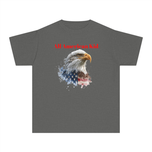 Youth T-Shirt — "All American Kid" Bald Eagle Flag Design