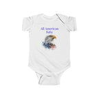 Infant Bodysuit - "All American Baby" / "The Smallest Patriot" Patriotic Eagle & Flag Onesie