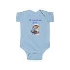 Infant Bodysuit - "All American Baby" / "The Smallest Patriot" Patriotic Eagle & Flag Onesie